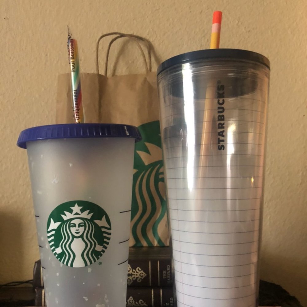 Starbucks 24 oz “Teacher Cup” and Confetti Cup